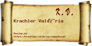 Krachler Valéria névjegykártya